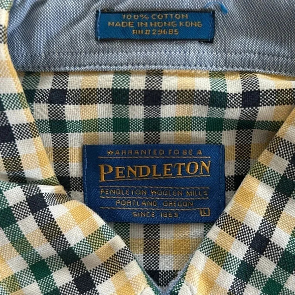 Vintage  Pendleton Men’s Short Sleeve Cotton Casual Button Down Shirt Size Large - Picture 4 of 4